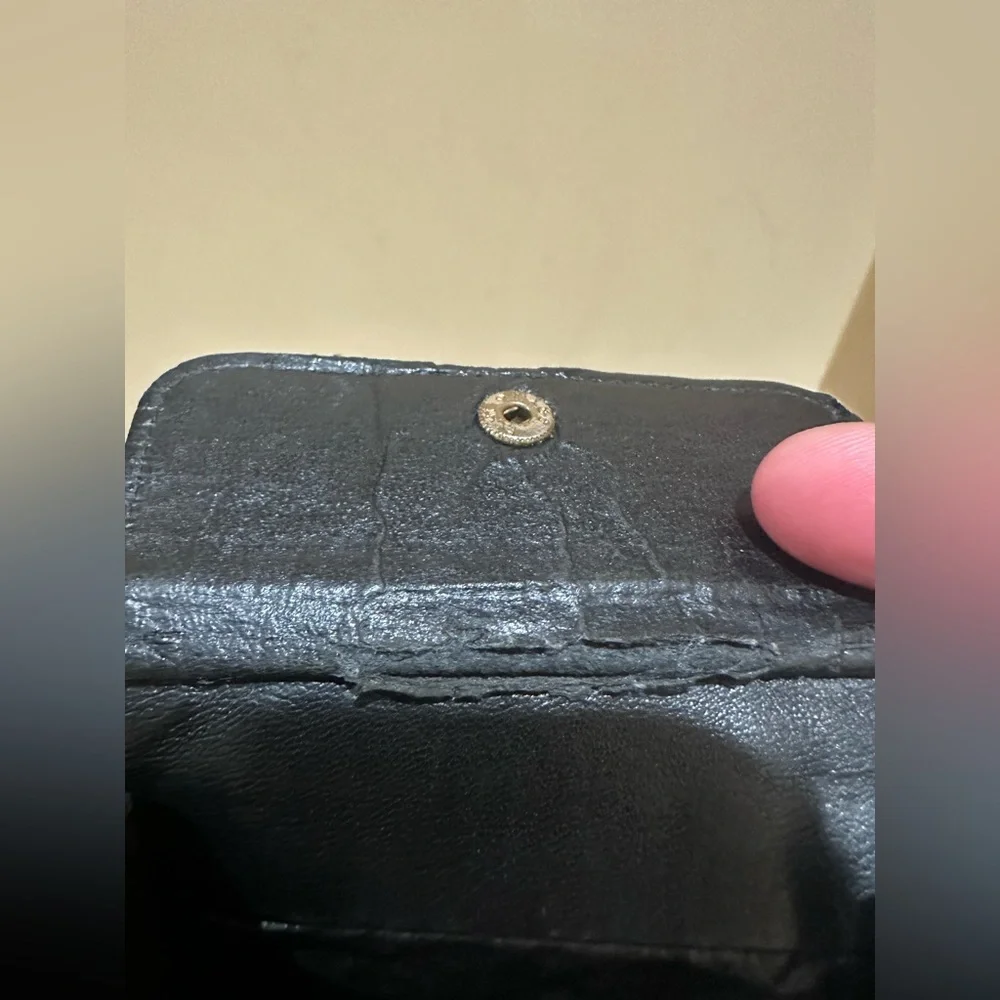 Versace Black Leather Medusa Medallion Wallet